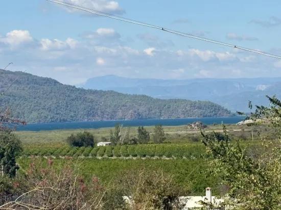 Поле площадью 5.000m2 с видом на озеро в Dalyan Karadağ продаётся
